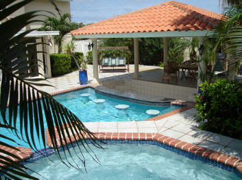 Backyard of Salina Villa- Aruba Vacation Rental Home